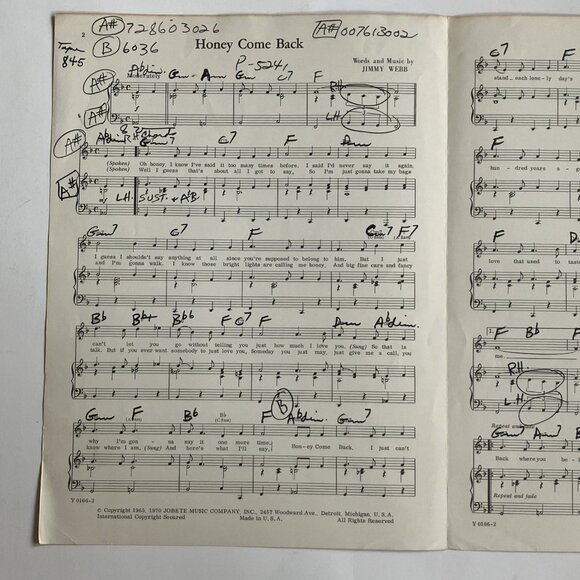 60s 70s Vintage Sheet Music Carpenters, Dusty Springfield, Glen Campbell - Picture 8 of 11